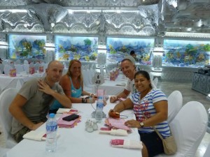 The eating friends in The Dining Hall.. =) 